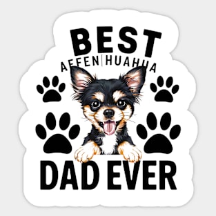 Best Affenhuahua Ever Funny Quote Vintage Dad Sticker